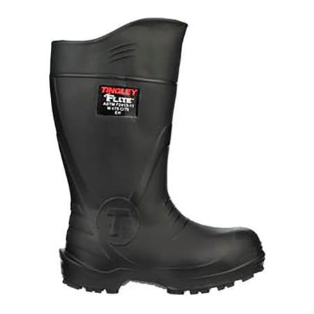 Tingley Flite Knee Boot, Size 14, 15"H, Composite Toe, Chevron-Plus Outsole, Black 27251.14
